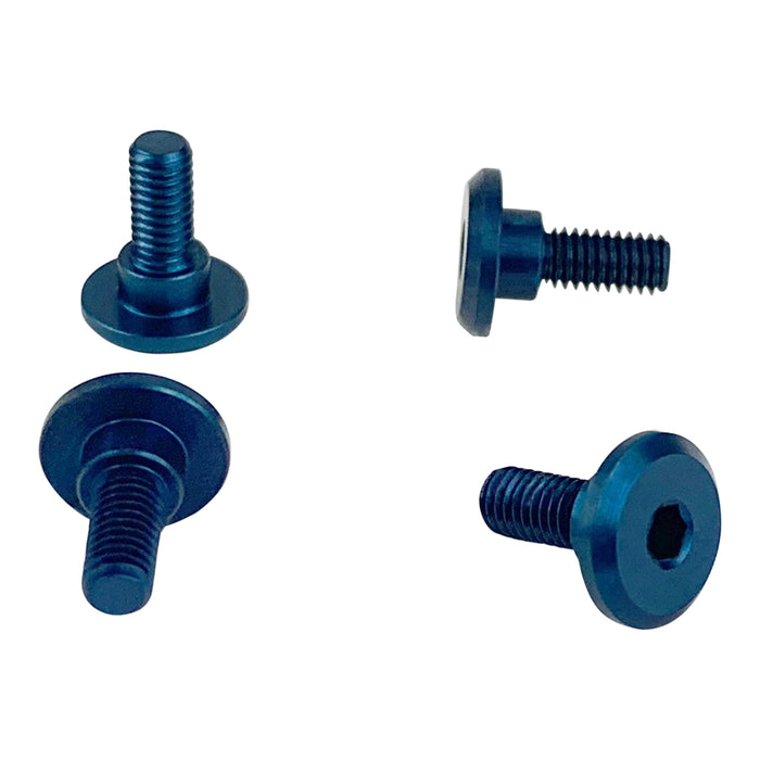 1UP Racing Servo Mounting Screws 4.2mm Neck M3x6mm Thread Blue (4) - 1UP80212