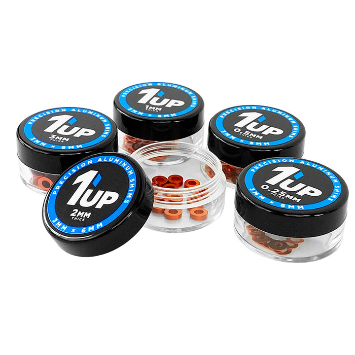 1UP Racing 3x6 Precision Aluminum Shim Set, Orange, (60 pcs) 1UP80350