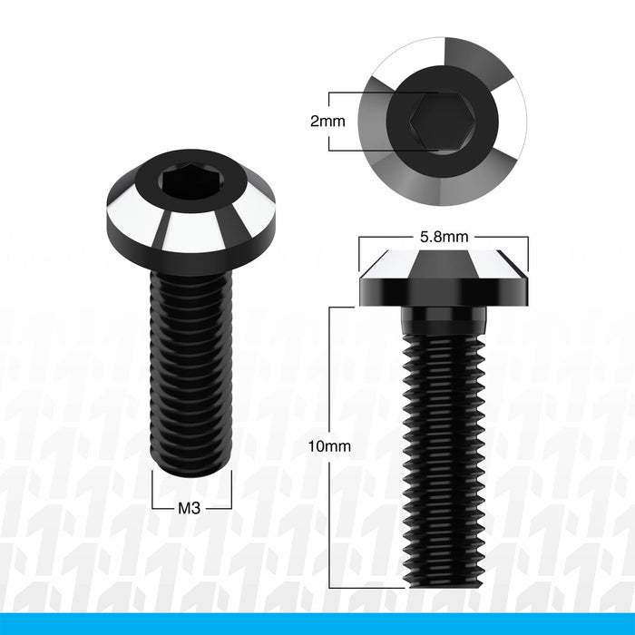 1UP Racing UltraLite Perfect Center Screws, M3x10 - 1UP80903