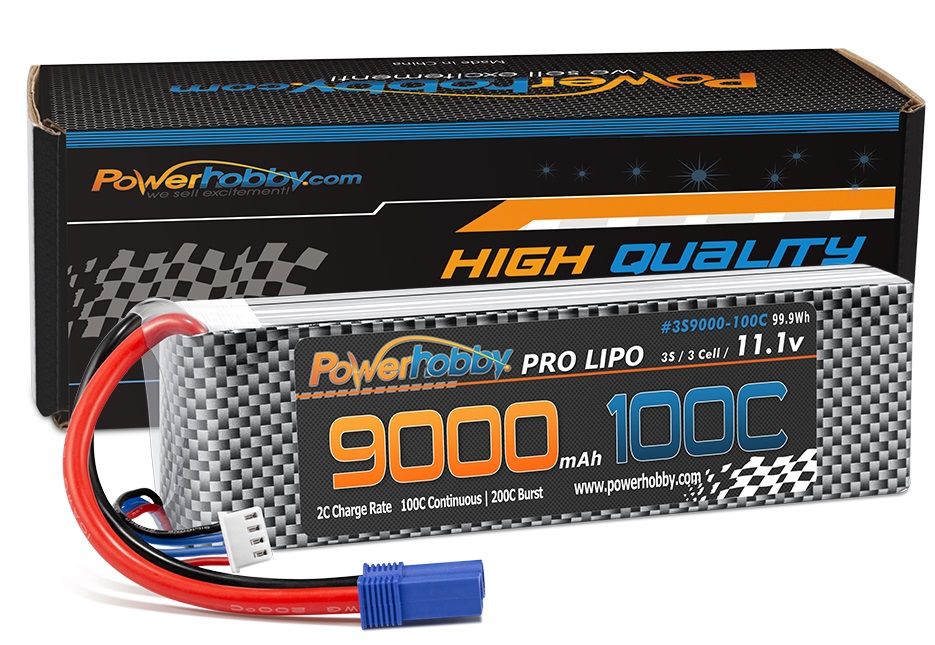 Powerhobby 3S 11.1V 9000mah 100C-200 Lipo Battery with EC5 - PHB3S9000100CEC5