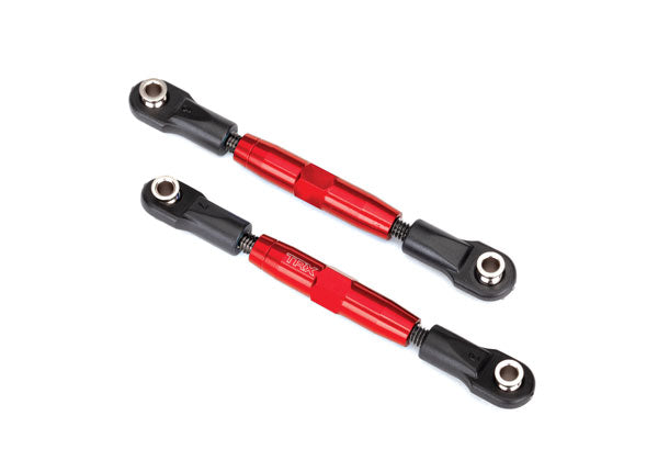 Traxxas 83mm TUBES Red-Anodized 7075-T6 Aluminum Front Camber Links (2) - 3643R