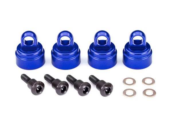 Traxxas 1/10 Aluminum Shock Caps (Blue) - 3767A