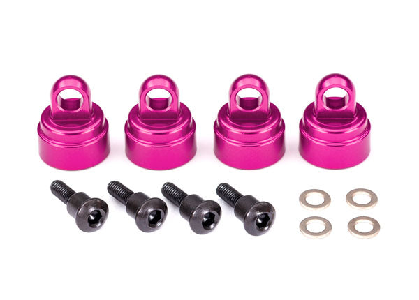 Traxxas 1/10 Aluminum Shock Caps (Pink) - 3767P