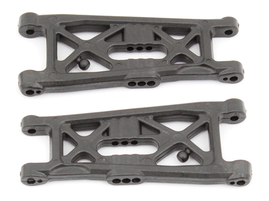 RC10B6 Factory Team Front Suspension Arms, Flat, Carbon Fiber - ASC91871