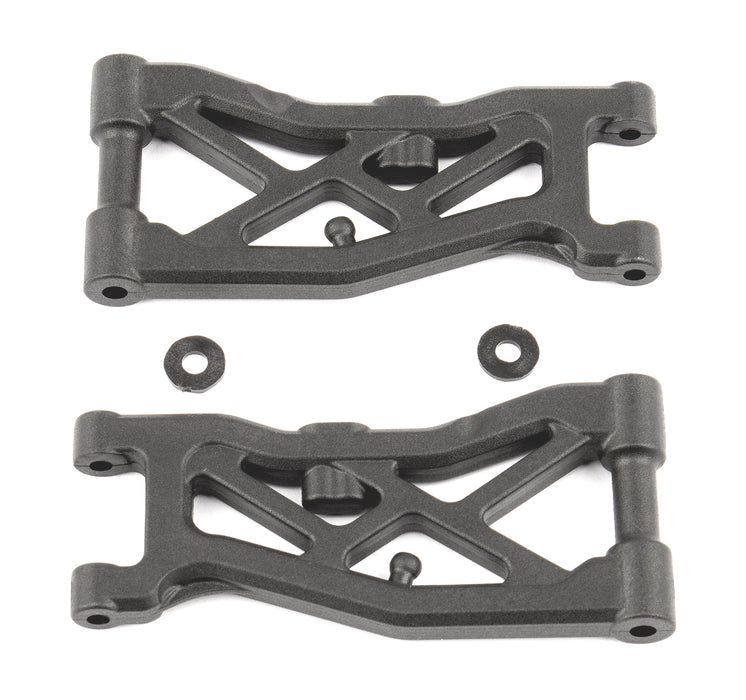 RC10B74 Factory Team Front Suspension Arms, Carbon Fiber - ASC92297