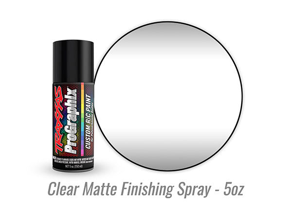 Traxxas ProGraphix R/C Polycarbonate Body Paint, Clear Matte Finishing Spray (5oz) - 5047