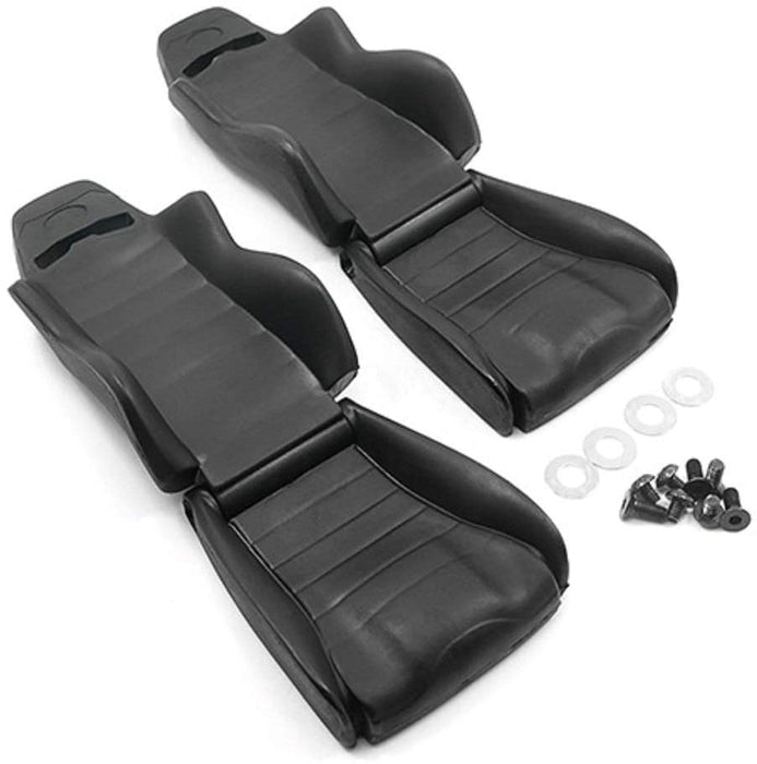 Yeah Racing Hard Plastic Seats 2pcs For 1/10 Crawler Black - YA-0540