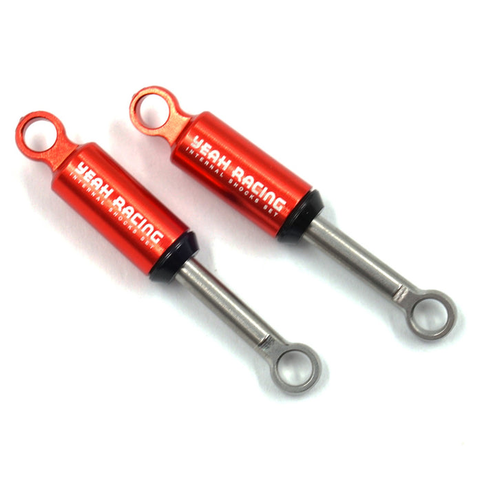 Yeah Racing Aluminum Internal Spring Shocks 2pcs For Axial SCX24 Red - AXSC-063RD