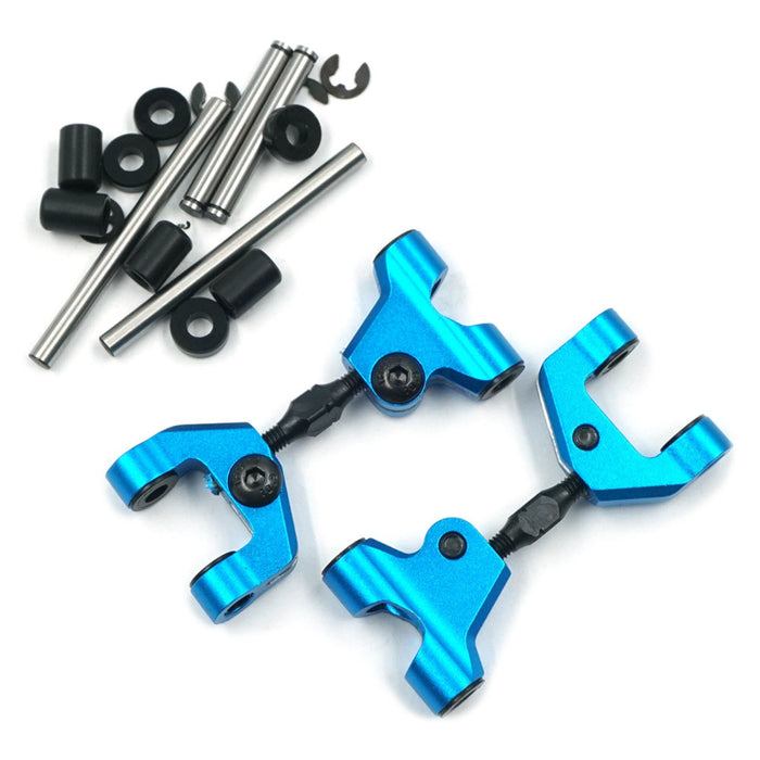 Yeah Racing Aluminum Rear Upper Arm Set Blue For Tamiya TT-01/ TT-01E Blue - TATT-039BU