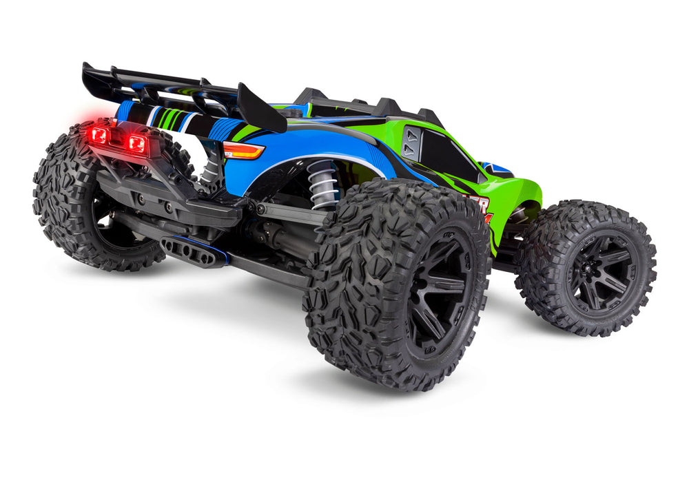 Traxxas Rustler RTR 4X4 Stadium Truck w/ Lights & Battery & Charger (Green)