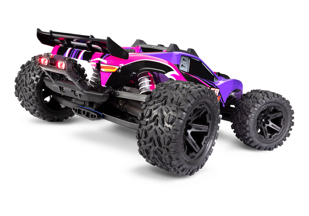 Traxxas Rustler RTR 4X4 Stadium Truck w/ Lights & Battery & Charger (Pink)