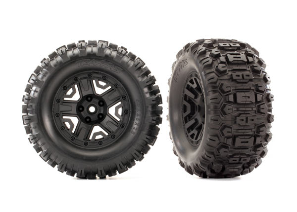 Traxxas Sledgehammer Extreme Terrain Black Tires and Wheels - 6792