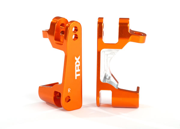 Traxxas Orange-Anodized 6061-T6 Aluminum Left and Right Caster Blocks - 6832A