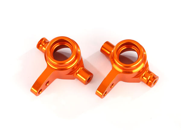 Traxxas Orange-Anodized 6061-T6 Aluminum Left and Right Steering Blocks - 6837A