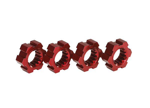 Traxxas Red Anodized Aluminum Hex Wheel Hubs - 7756R