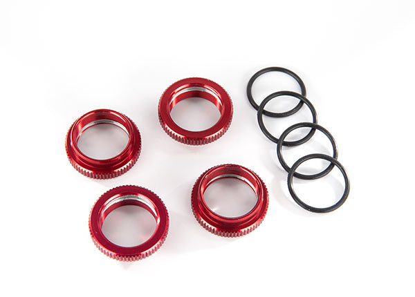 Traxxas Spring Retainer Red-Anodized Aluminum GT-Maxx Shocks (4) - 8968R