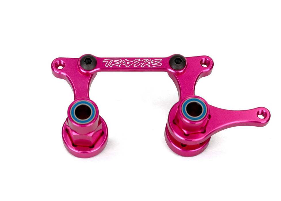 Traxxas Pink-Anodized Steering Bellcranks & Drag Link - 3743P