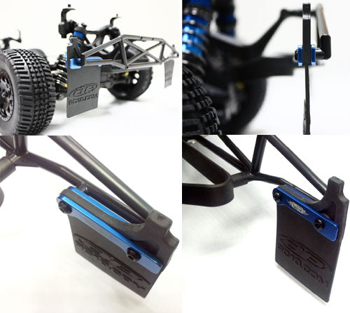 Yeah Racing Aluminum Rear Mud Flap Plate (DB) for Team Associated SC10 4X4 - SC10X-012PDB