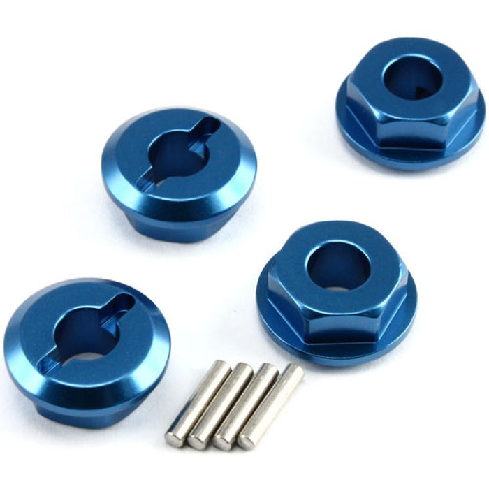Yeah Racing Aluminum Wheel Adaptor Set 4pcs with pins (DB) for Team Associated SC10 4X4 - SC10X-018DB