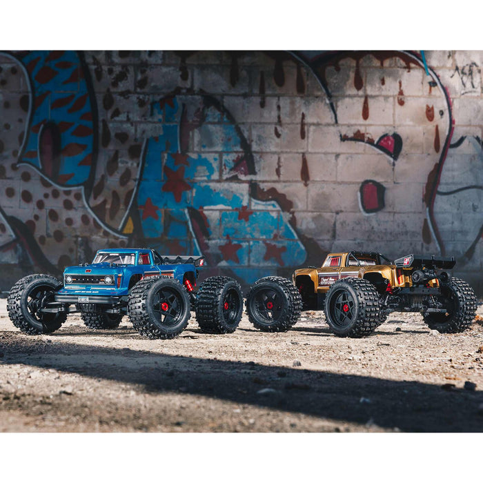 Arrma 1/10 Outcast 4X4 4S V2 BLX RTR Stunt Truck (Blue)