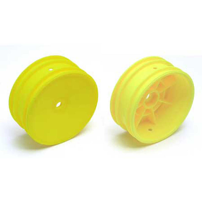 Team Associated 1/10 Front 12mm Hex Wheels, Yellow (2): Buggy - ASC9691