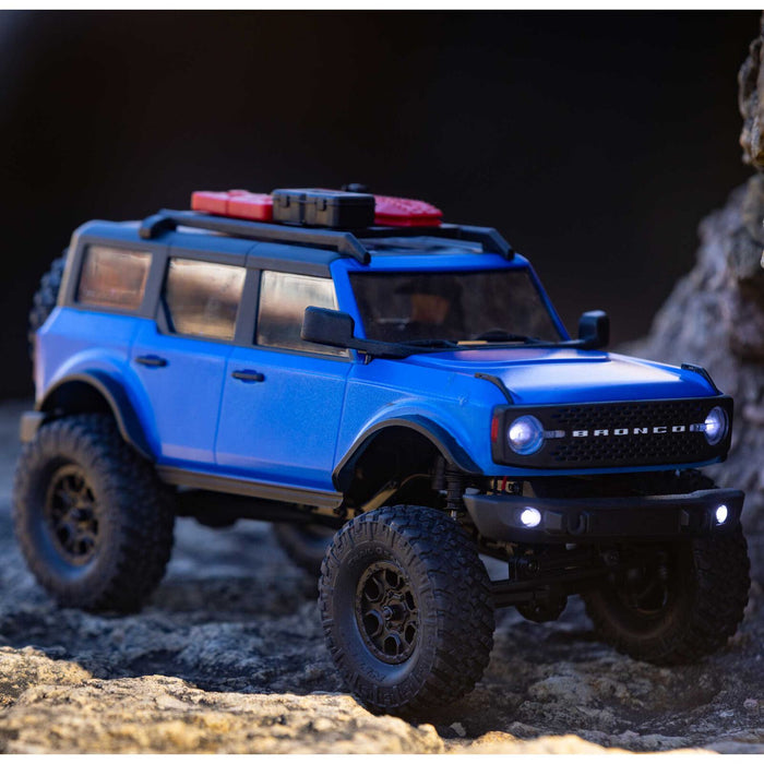 Axial SCX24 2021 Ford Bronco 1/24 RTR 4WD Rock Crawler (Blue) - AXI00006T3