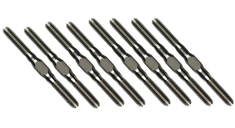Lunsford Racing Punisher Titanium Turnbuckle Kit, 3mm, for Team Associated B64/B64D - LNS2008