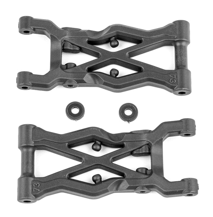 RC10B6.2 Factory Team Rear  Suspension Arms, 73mm, Carbon Fiber - ASC91873