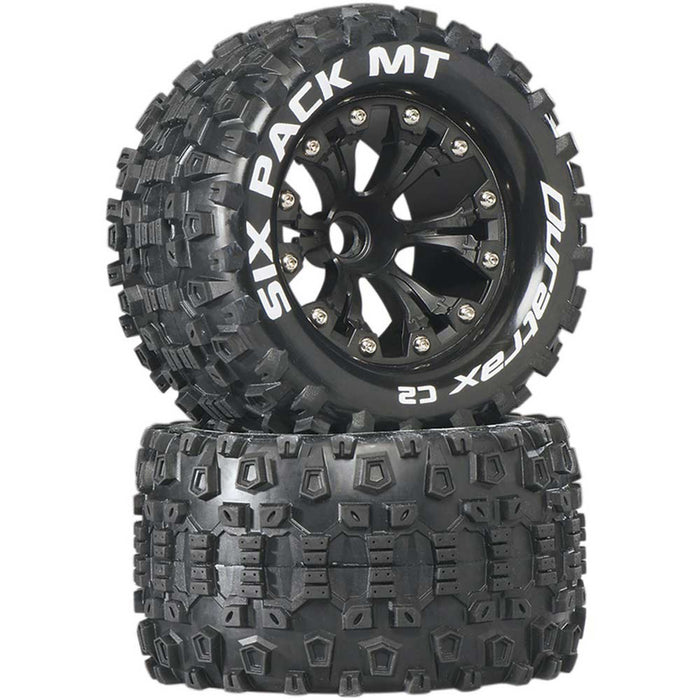 Duratrax Six-Pack MT 2.8" 2WD Mounted Front C2 Tires, Black (2) - DTXC3518