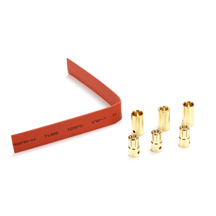 E-Flite Connector: Gold Bullet Set, 6.5mm (3) - EFLA266