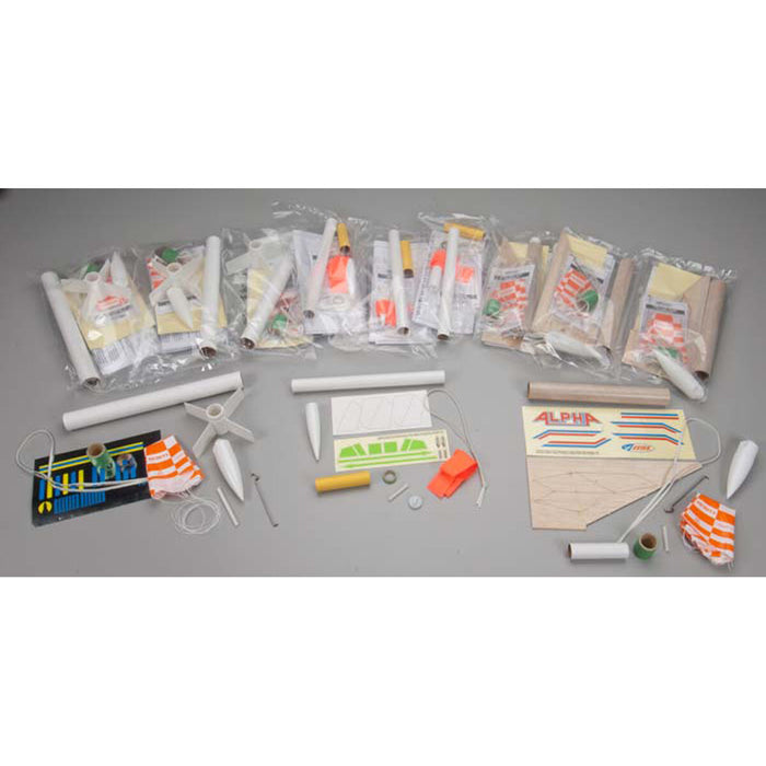 Estes AVG Bulk Pack of 12 Model Rockets, E2X (Alpha, Viking, Generic) - EST1753