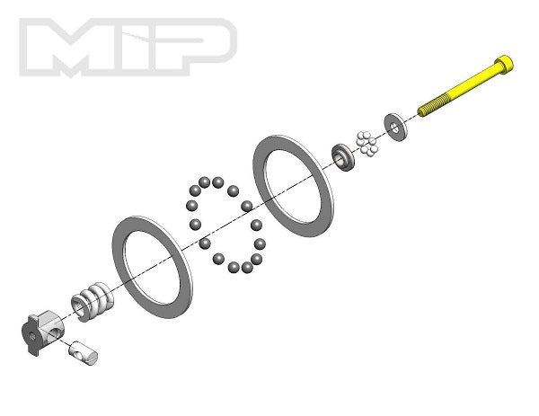 MIP Super Diff Carbide Rebuild Kit, All Team Associated 1/10 - MIP17065