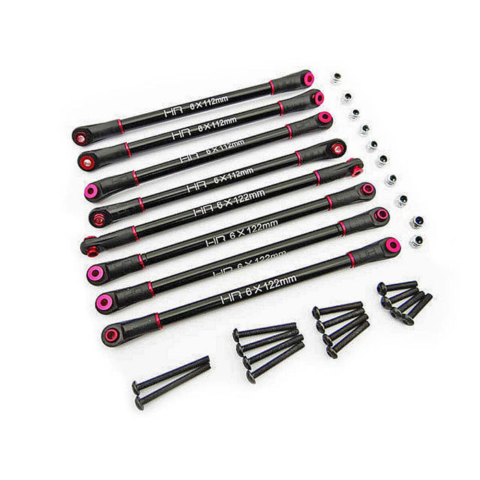 Hot Racing Aluminum 4-Link Set for 12in (305mm): SCX10 II - HRASCX305TL01