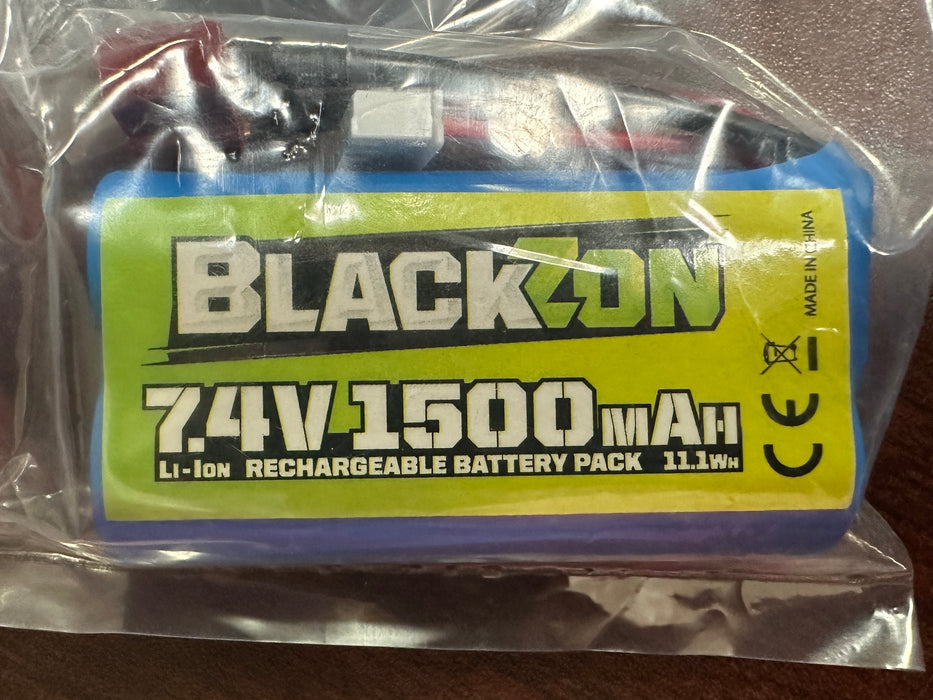 BlackZon Smyter 7.4V 1500 mAh Li-Ion Battery Pack w/ Deans T-Plug - BZN540149