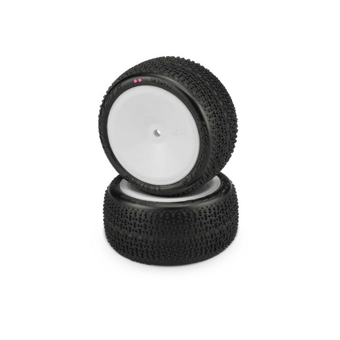 Jconcepts Twin Pins Rear Tires, Pre-mounted on 3348W, Pink Compound (2) - JCO3190101021