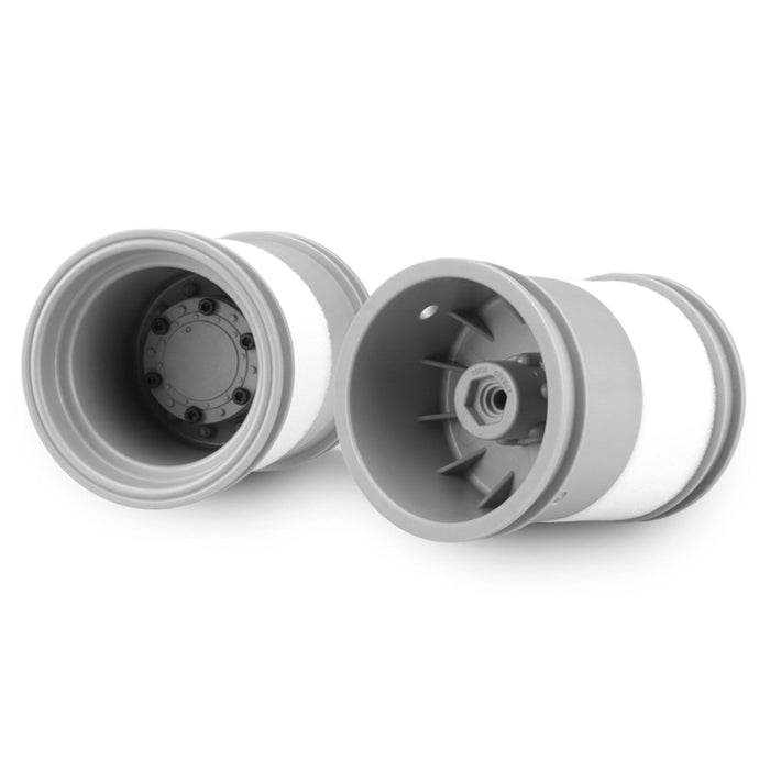 Jconcepts Tribute 2.6 x 3.6 Monster Truck Wheel, Silver (2) - JCO3377S