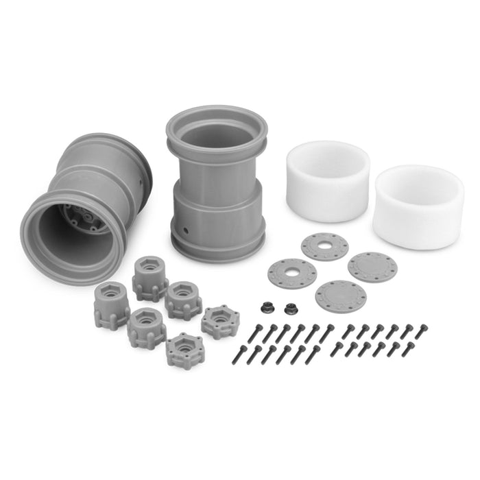 Jconcepts Tribute 2.6 x 3.6 Monster Truck Wheel, Silver (2) - JCO3377S