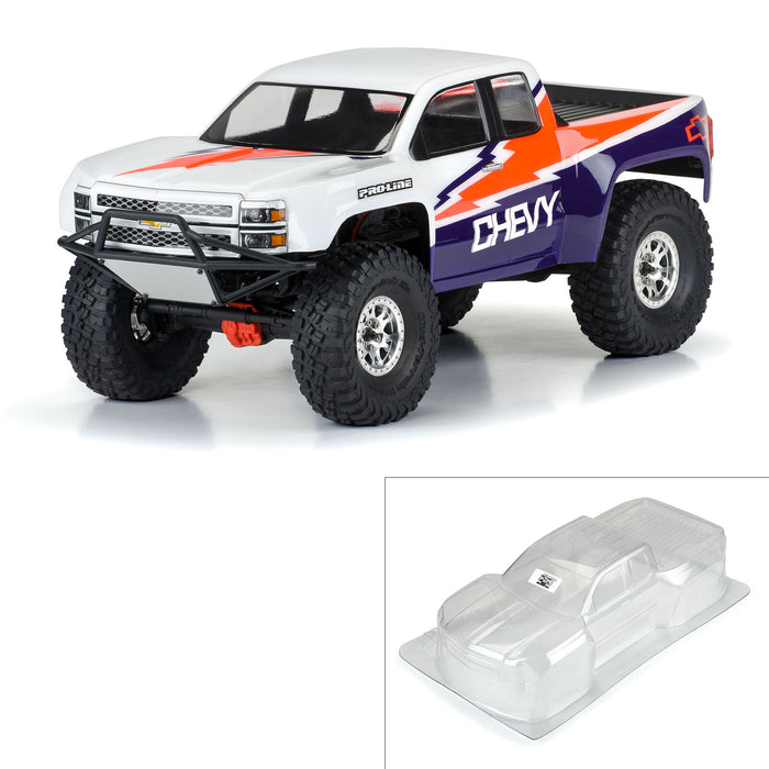 Pro-Line 1/10 2015 Chevy Silverado Pre-Runner Clear Body for 12.3" Wheelbase Crawlers - PRO360100