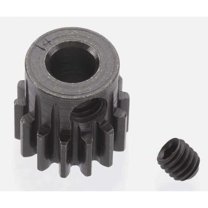 Robinson Racing Products Extra Hard 14 Tooth Blackened Steel 32p Pinion, 5mm - RRP8614