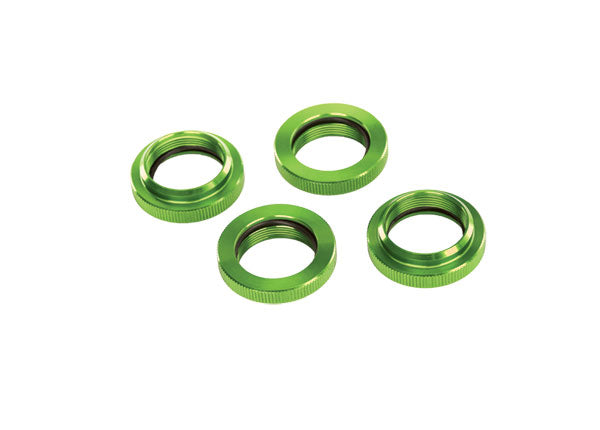 Traxxas Green-Anodized Aluminum GTX Shock Spring Retainers - 7767G