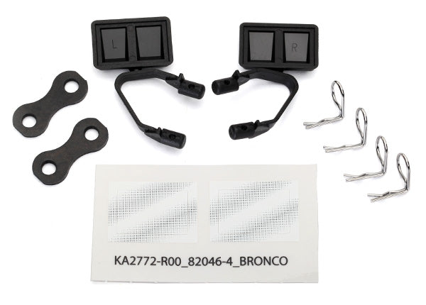 Traxxas Black Left & Right Side Mirrors - 8073