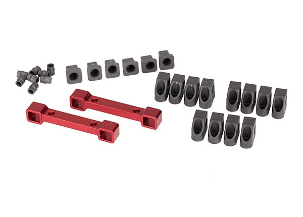 Traxxas Red-Anodized Front/Rear Suspension Arms Mounts - 8334R