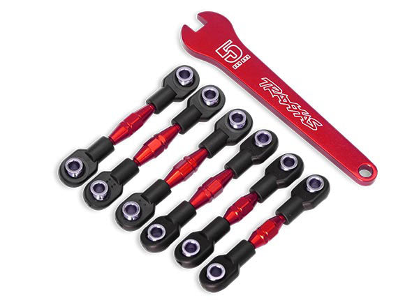 Traxxas Red-Anodized Aluminum Turnbuckles/Camber Links - 8341R