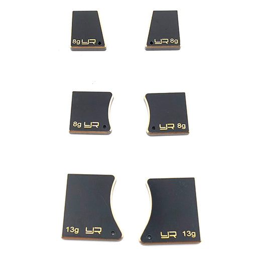 Yeah Racing Brass Chassis Balancing Weights (6pcs) - YA-0541