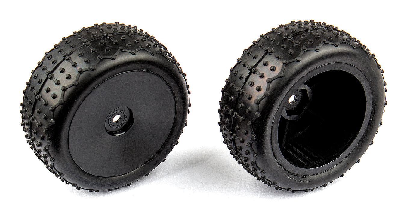 Team Associated Front Narrow Mini Pin Tires, mounted for Reflex 14T or 14B - ASC21539