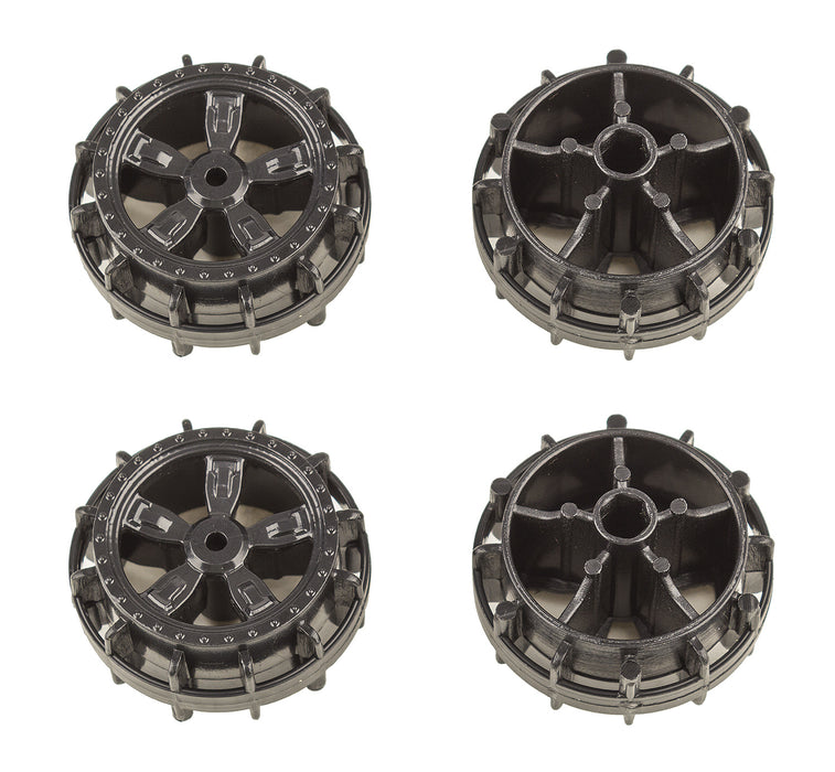 Team Associated NanoSport Wheels, Black  - ASC21612