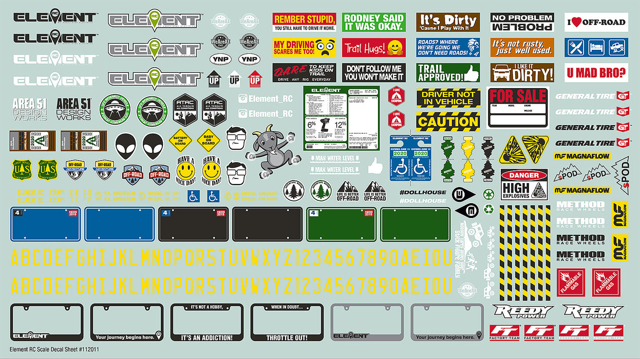 Team Associated Decal Sheet, for Enduro Trucks  - ASC42148
