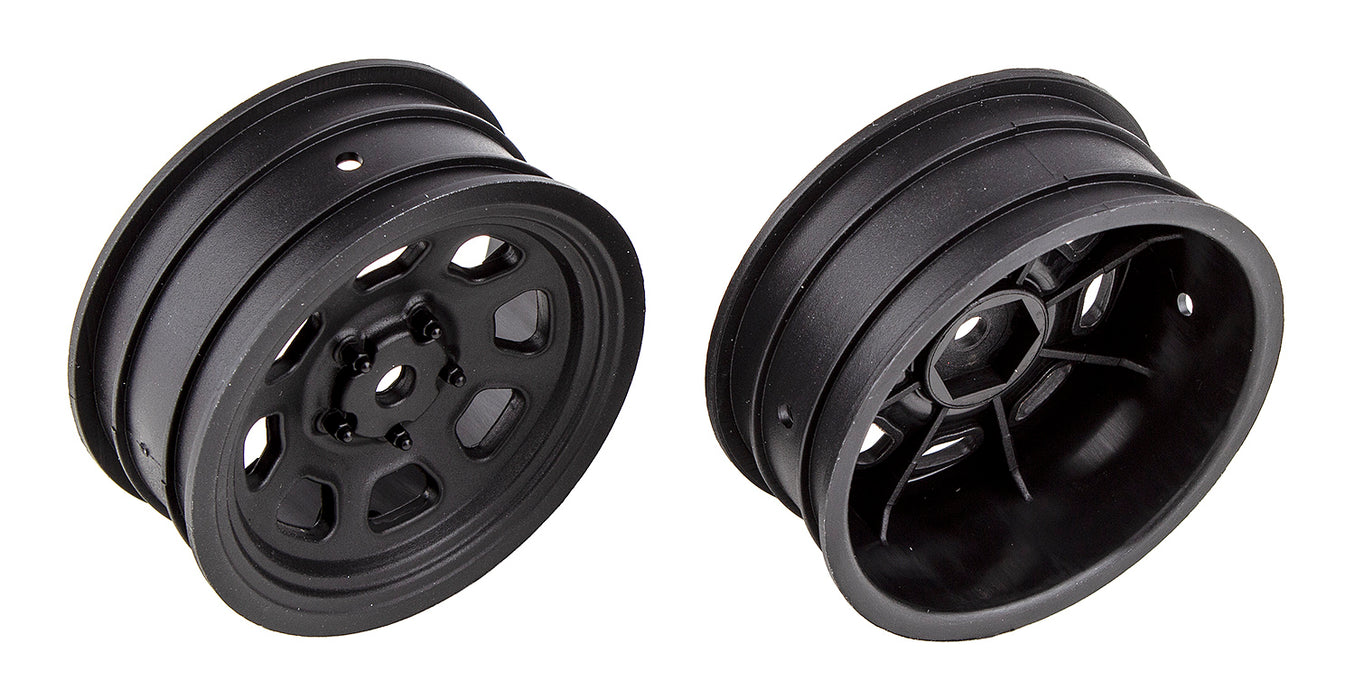 Team Associated SR10 Black Front Wheels  - ASC71096