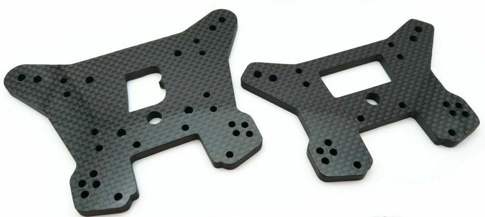 Basherqueen Traxxas Sledge Carbon Fiber Shock Tower Set - BQNT953839