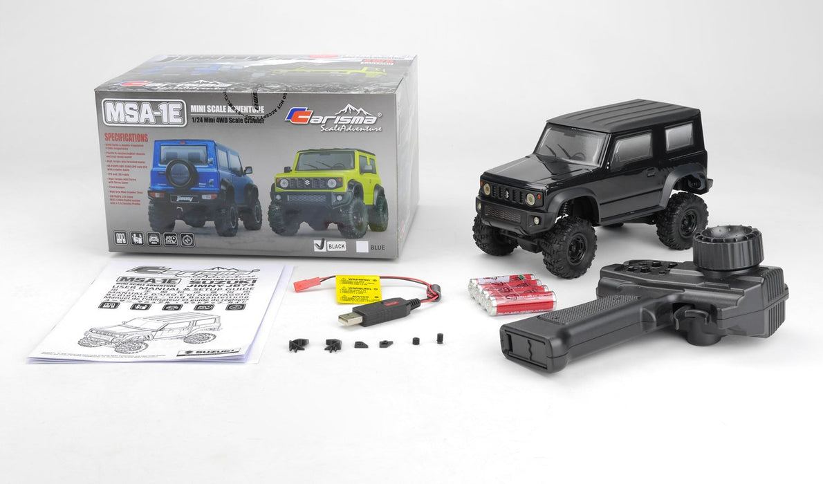 Carisma MSA-1E 1/24 Suzuki Jimny JB74 Scale Crawler, RTR, Black - CIS83068